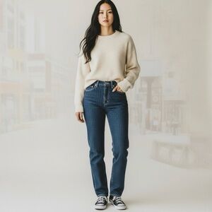 Vintage Cotler Women’s High Waist Railroad Pinstripe Jeans Tall - Size 9 T// 29